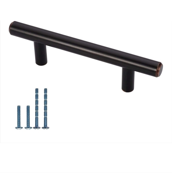 24 Pack Oil Rubbed Bronze 3In (76mm) Hole Centers Cabinet Pulls Hardwar Solid - Picture 7 of 8